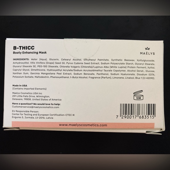 MAËLYS - B THICC - Booty Enhancing Mask - BRAND NEW! - Sealed - Picture 5 of 7